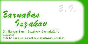 barnabas iszakov business card